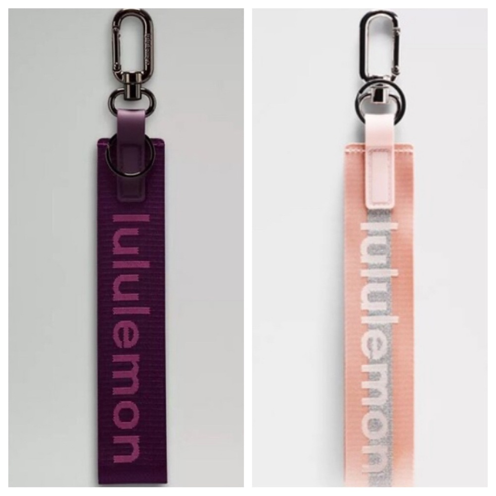 Lululemon Never Lost Keychain Bundle Purple/Pink And Pink/Silver